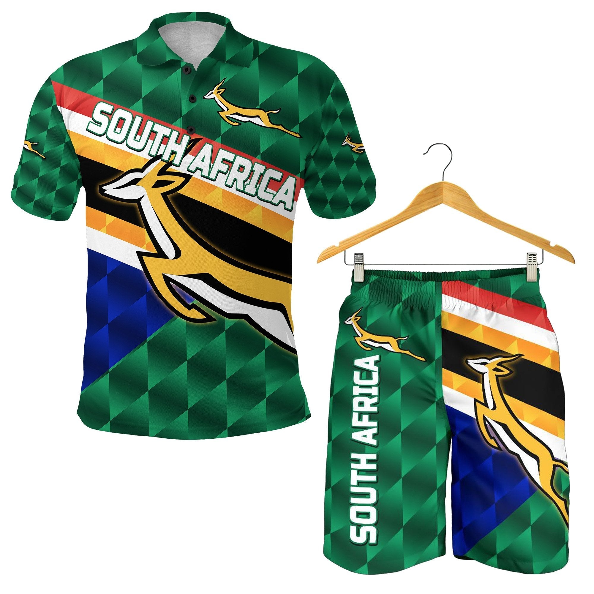 combo-polo-shirt-and-men-short-south-africa-springboks-rugby-sporty-style