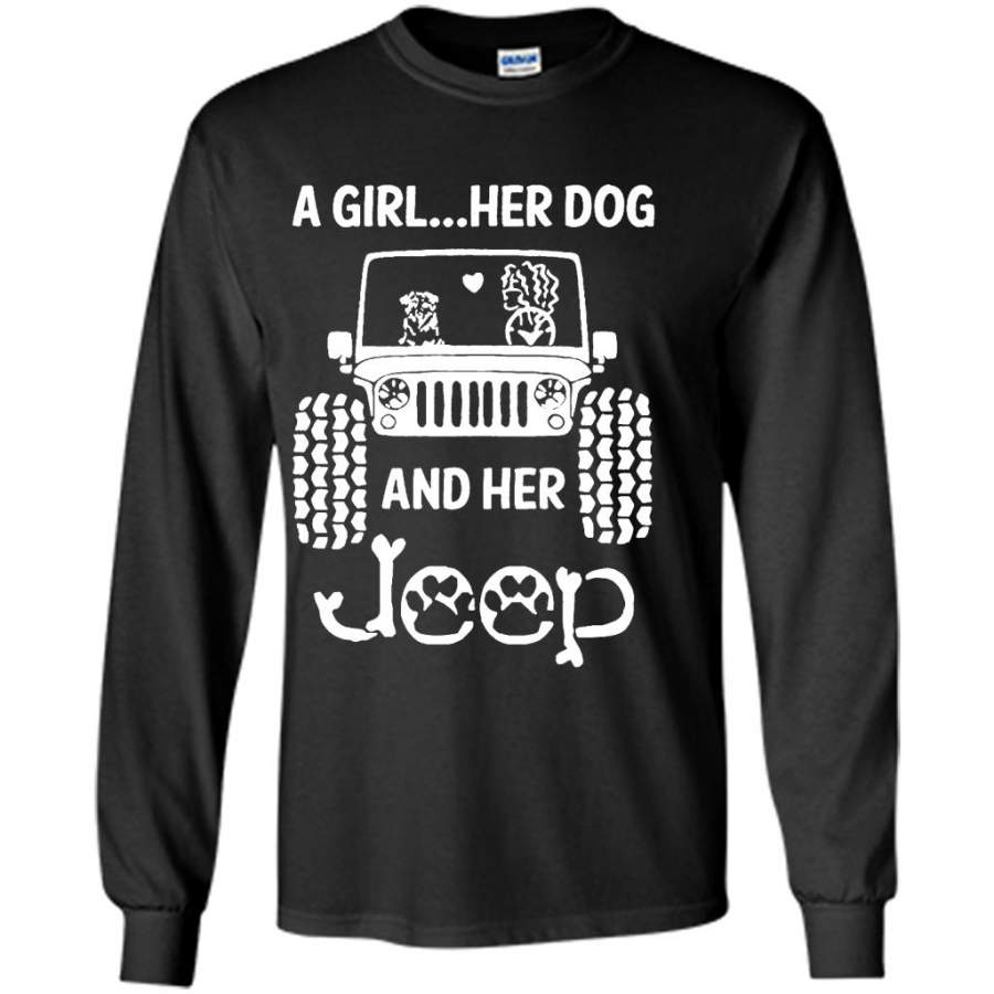 a-girl-her-dog-and-her-jeep-b-gildan-long-sleeve-shirt