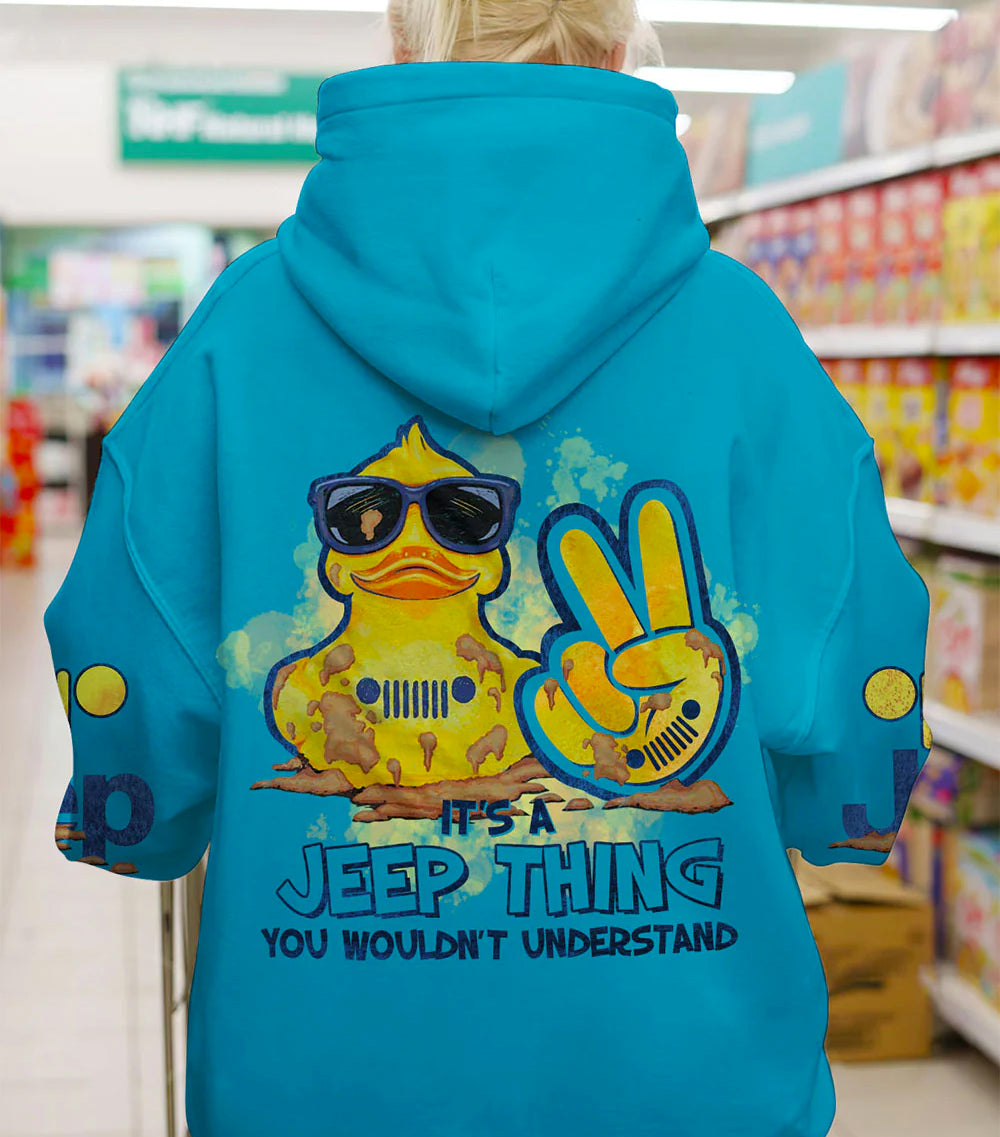 It's A Jeep Thing Duck Blue All Over Print Hoodie