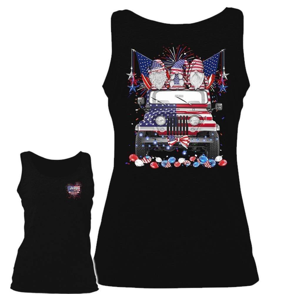 Independence Day Gnome Love Jeep Hoodie Or Cross Tank Top Or Legging 3D #Kv