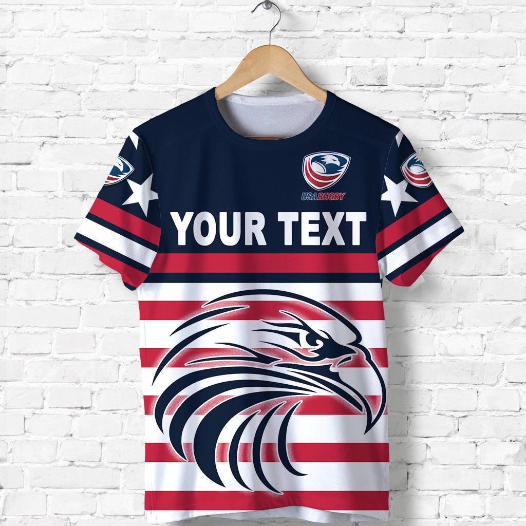 custom-personalised-usa-rugby-t-shirt-eagles-simple-style-navy