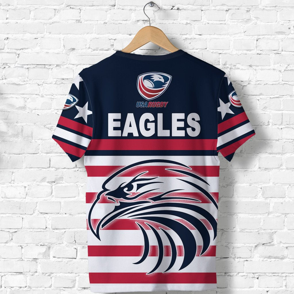 custom-personalised-usa-rugby-t-shirt-eagles-simple-style-navy