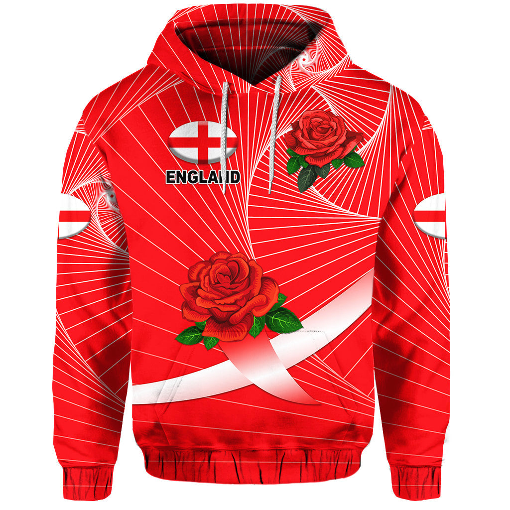 custom-personalised-england-rugby-hoodie-rose-simple-style-red