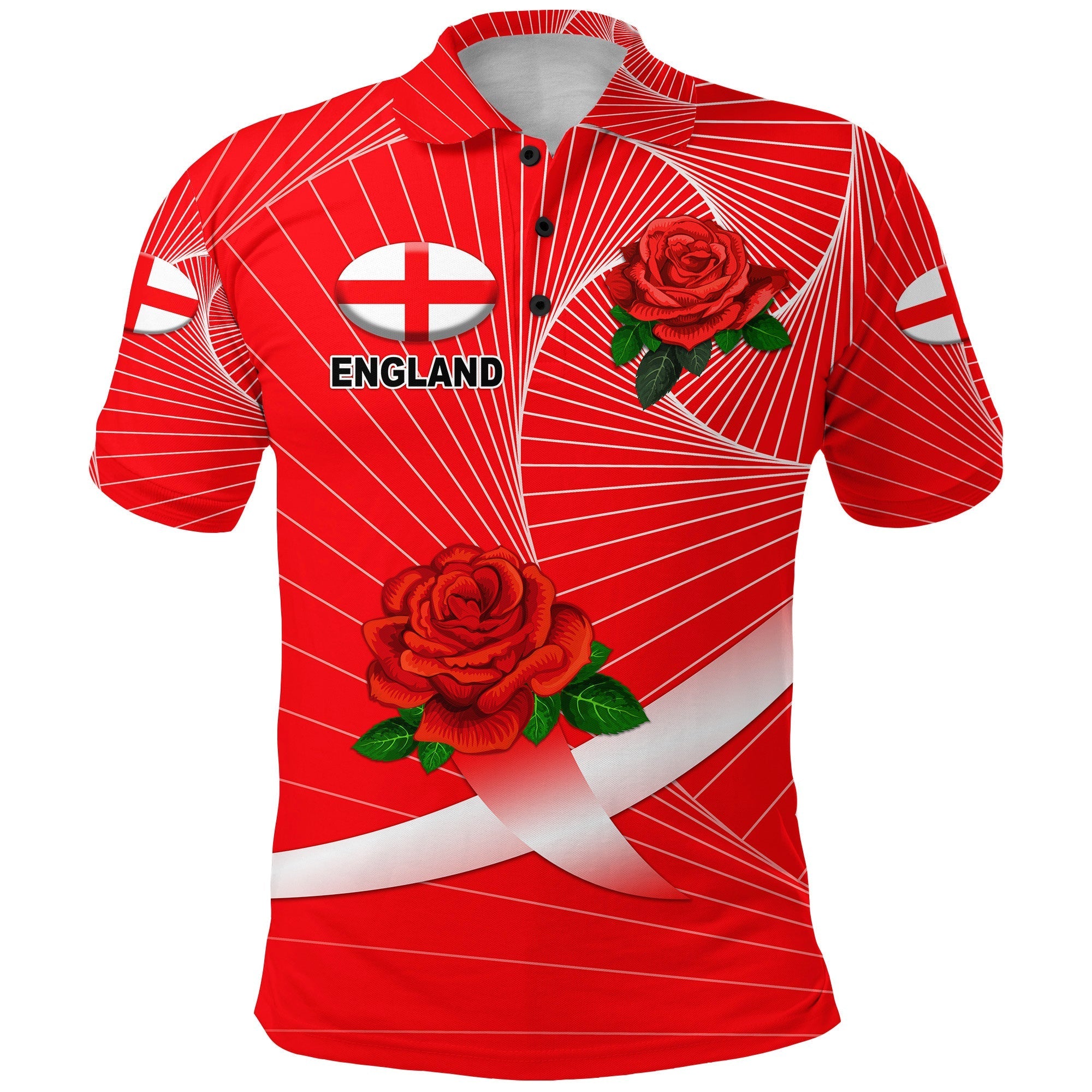 custom-personalised-england-rugby-polo-shirt-rose-simple-style-red