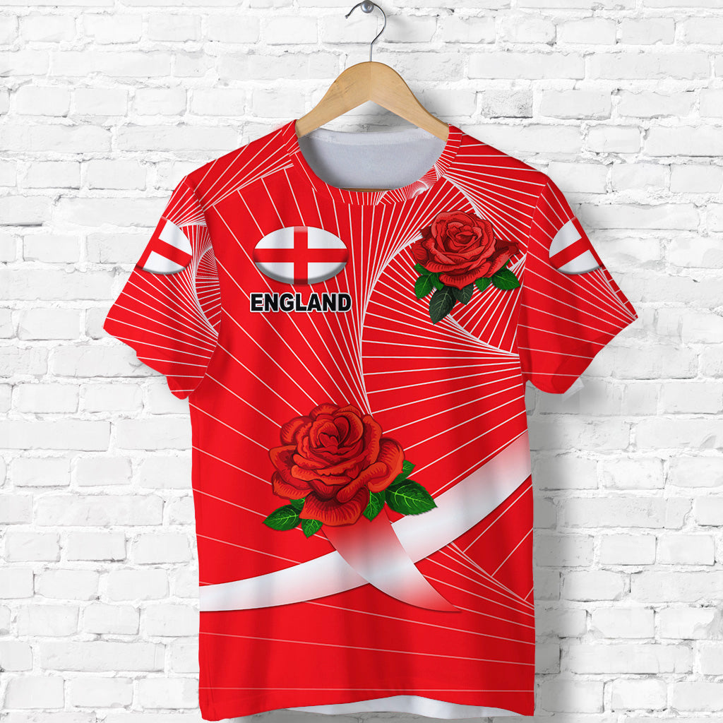 custom-personalised-england-rugby-t-shirt-rose-simple-style-red