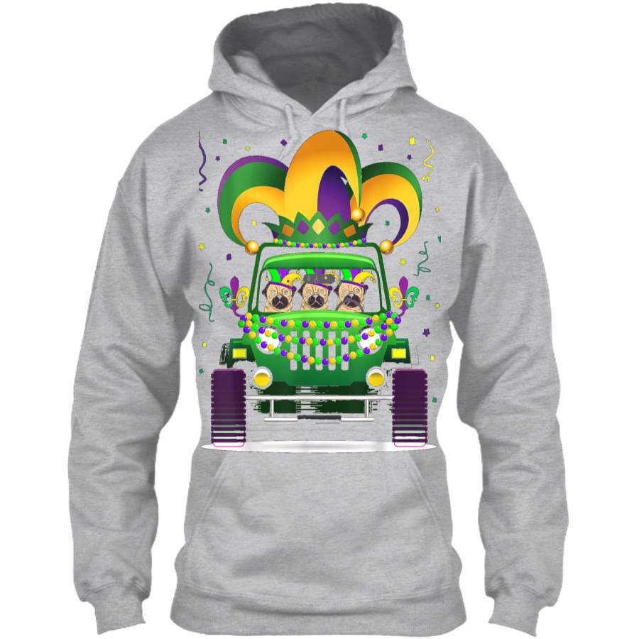 funny-pug-riding-jeep-lover-mardi-gras-hat-beads-pullover-hoodie-8-oz