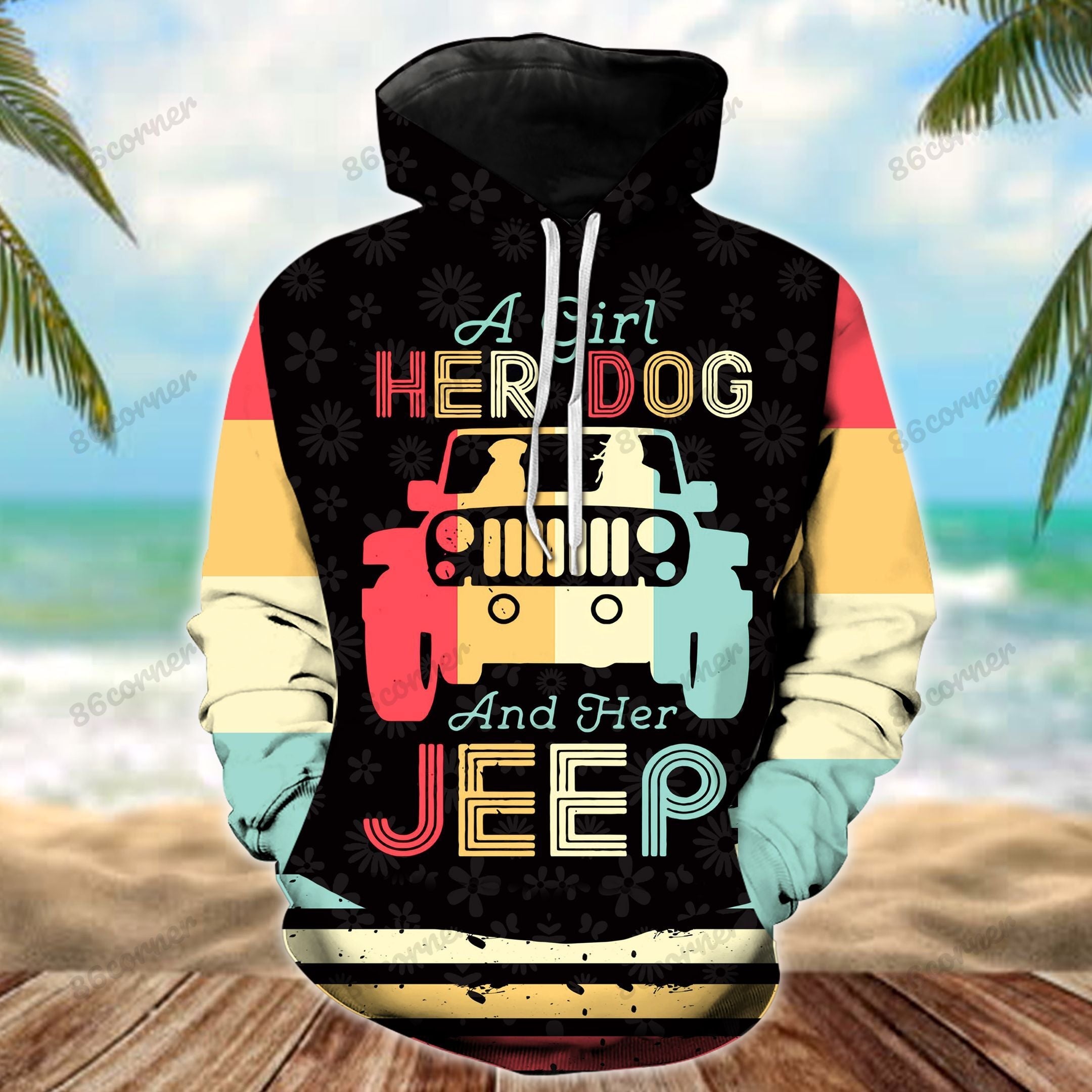 jeep-dog-retro-legging-and-hoodie-set