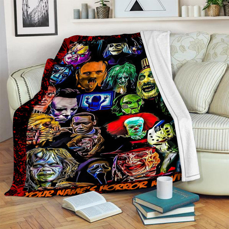 custom-personalised-halloween-premium-blanket-horror-villains-characters-no90