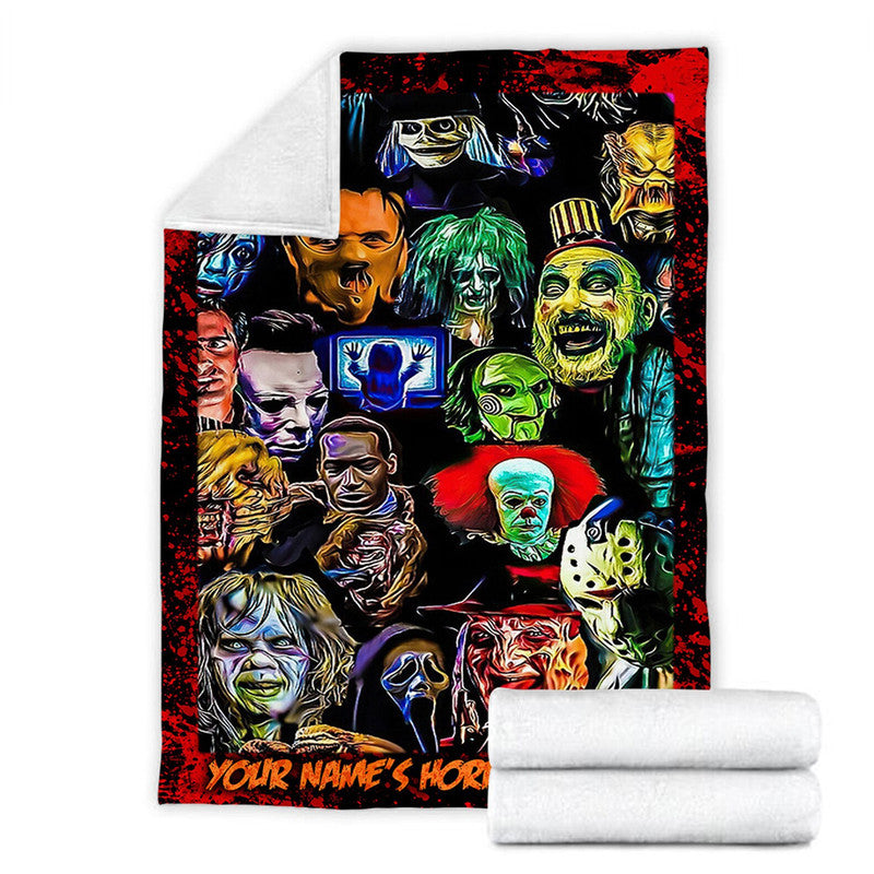 custom-personalised-halloween-premium-blanket-horror-villains-characters-no90