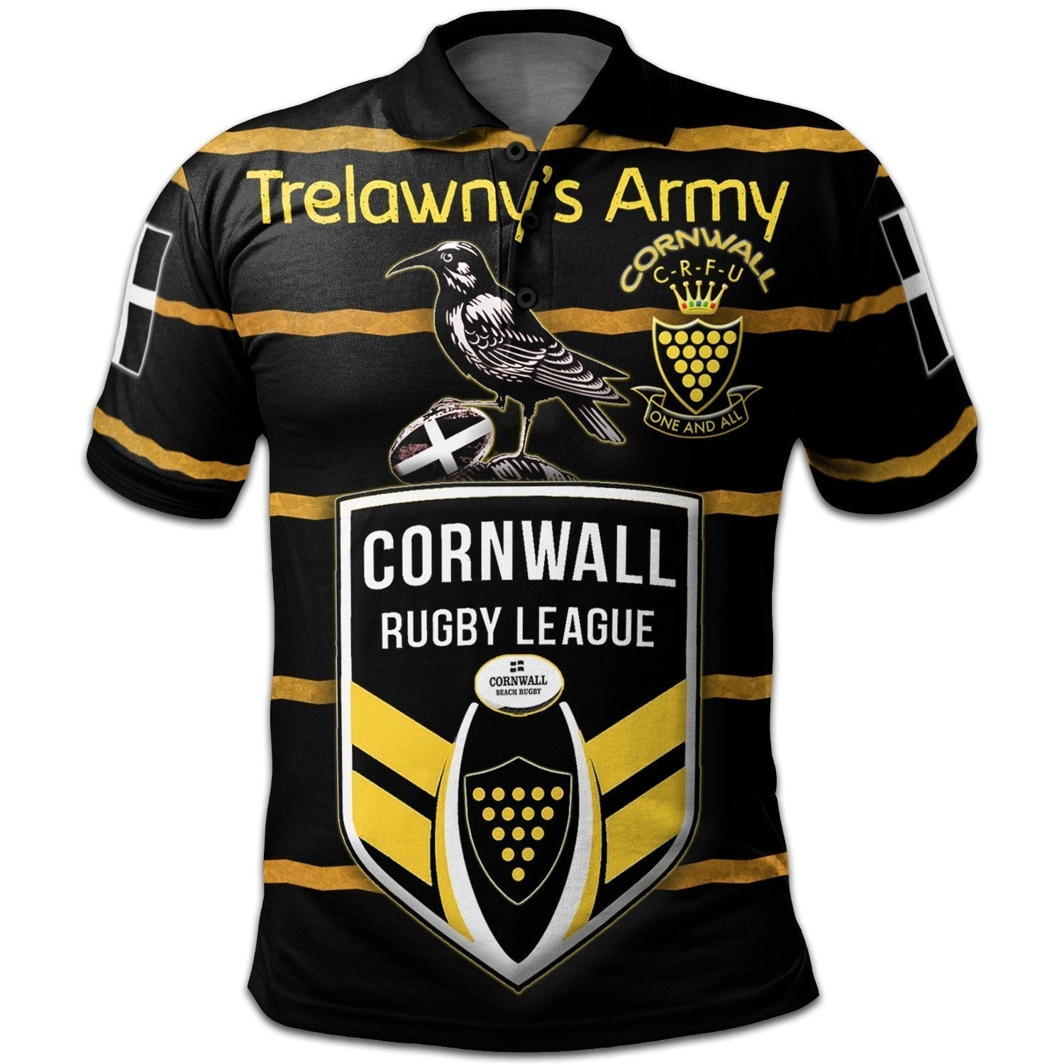 custom-text-cornwall-rugby-league-personalised-polo-shirt-trelawnys-army-with-cornwall-flag