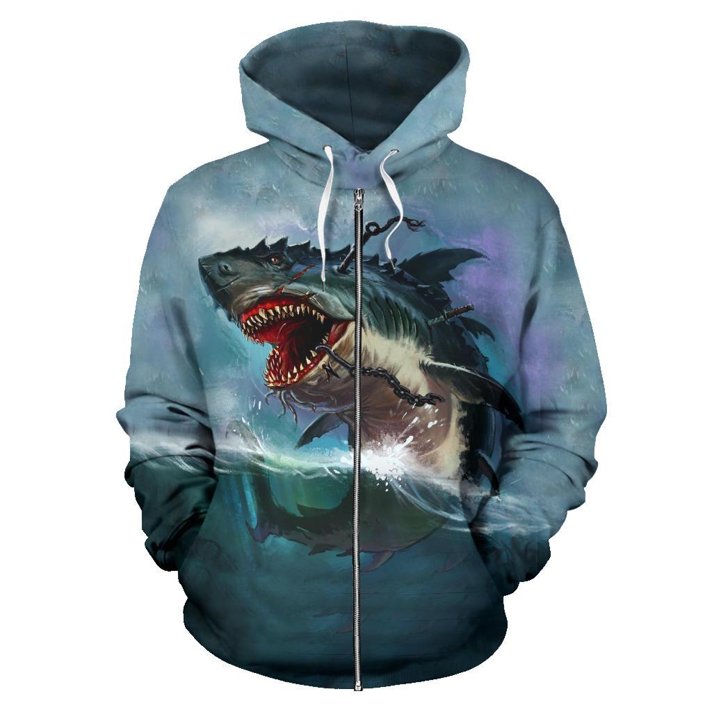 zip-up-hoodie-white-sharks-hoodie-king-ocean-all-over-print-unisex