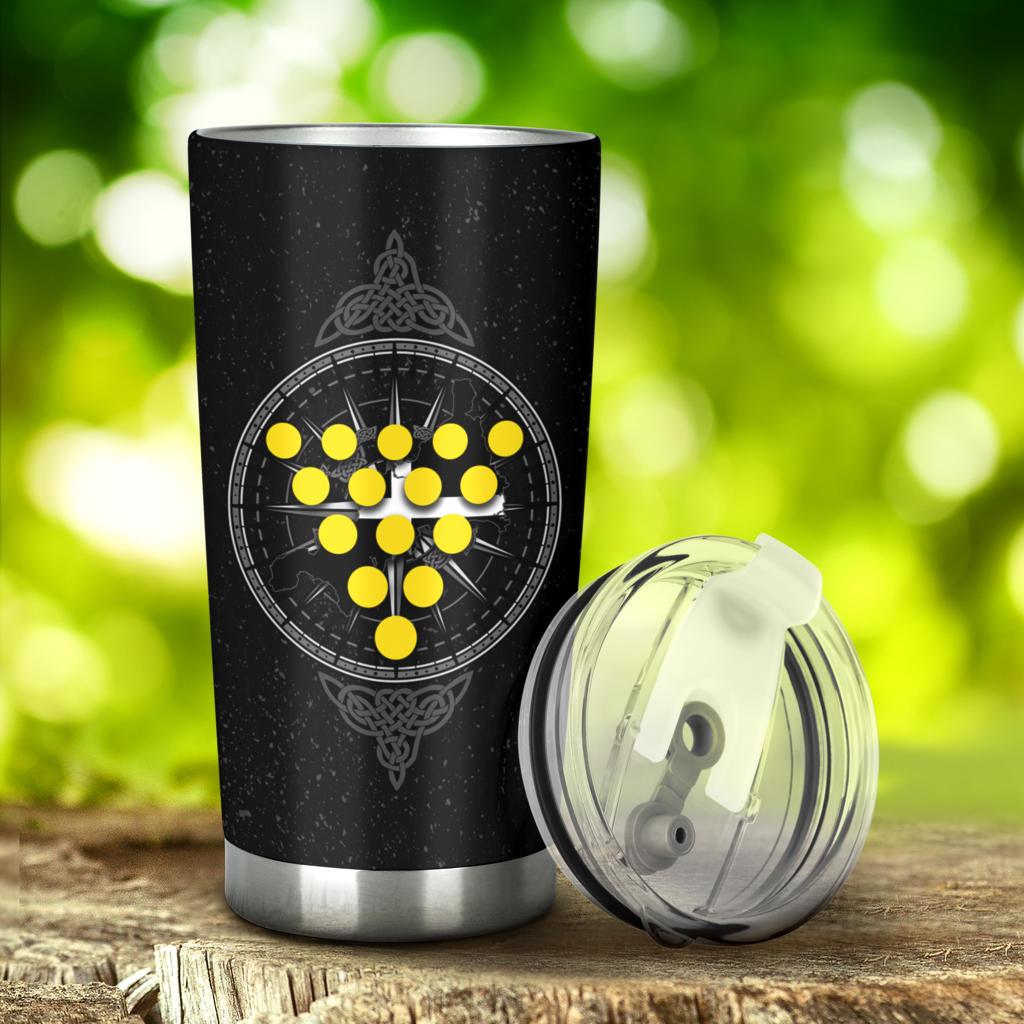 Cornwall Celtic Tumbler - Celtic Compass With Cornish Symbols – Aljaira