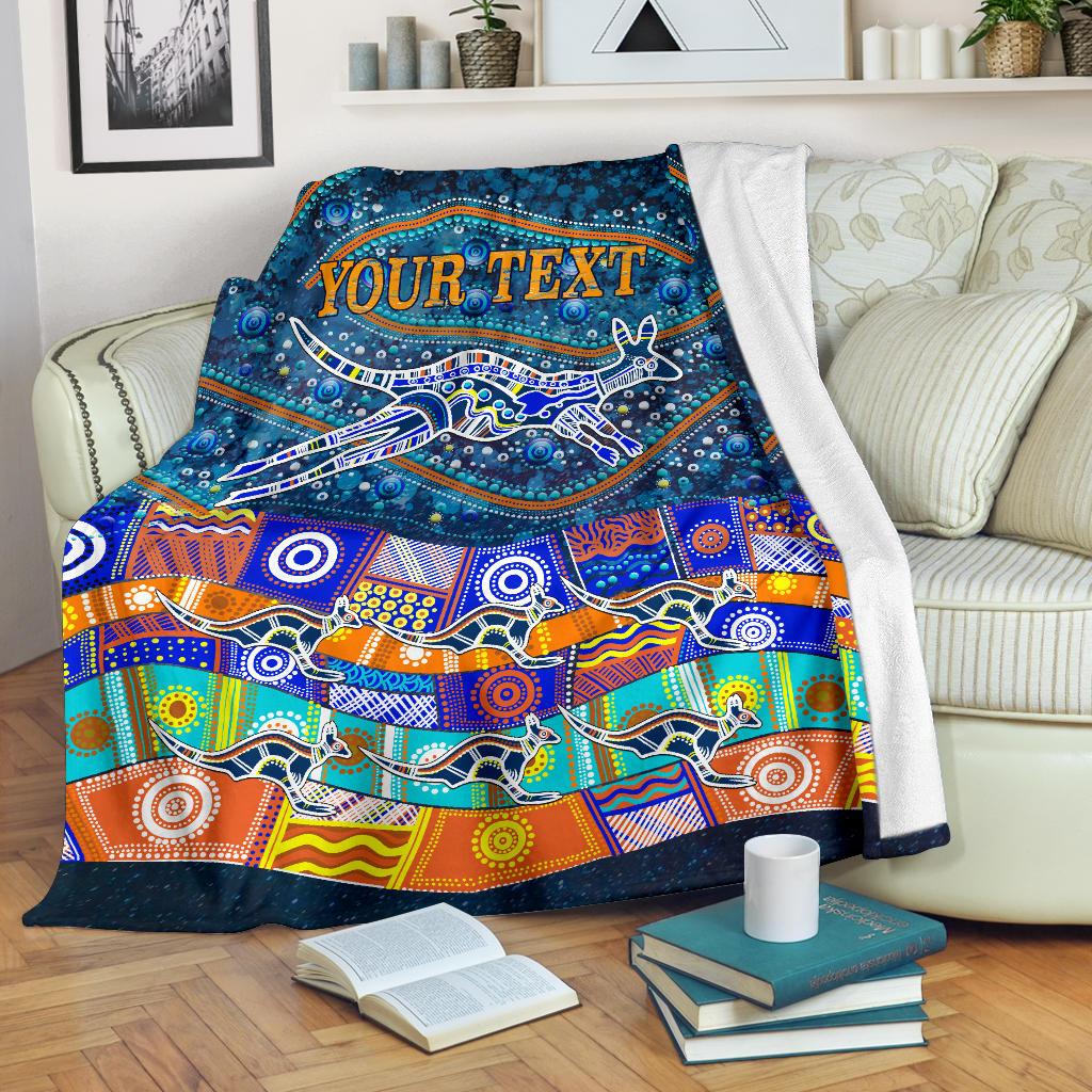 custom-text-premium-blanket-kangaroo-dreaming