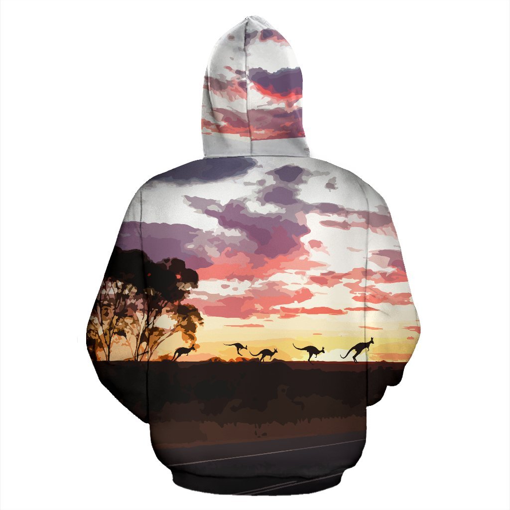 zip-up-hoodie-koala-hoodie-kangaroo-sign-sunset-unisex