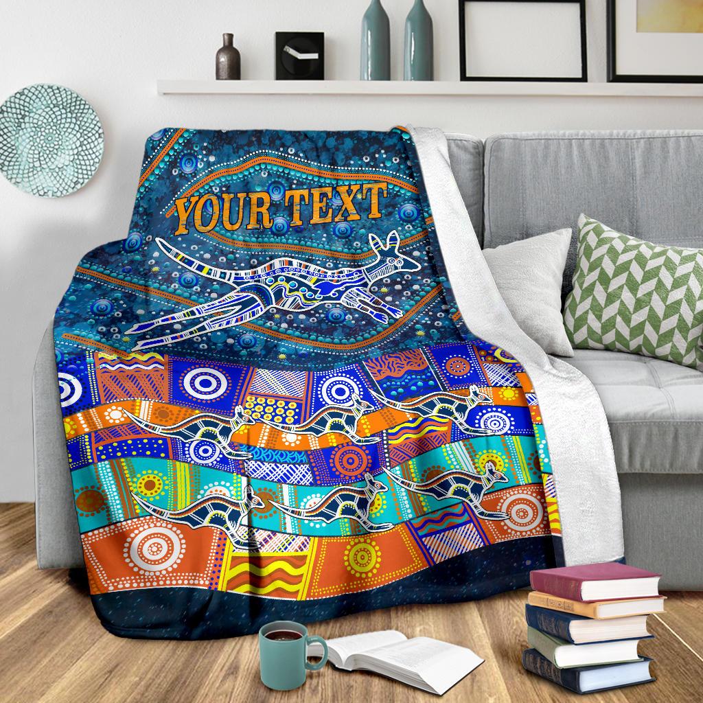 custom-text-premium-blanket-kangaroo-dreaming