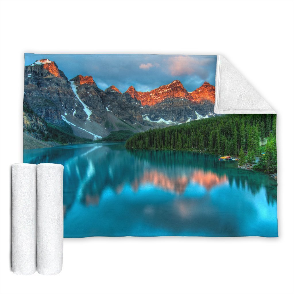 alberta-canada-lake-premium-blanket