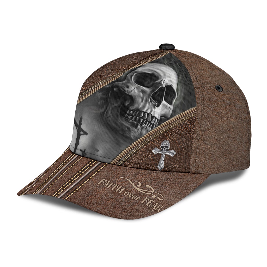 skull-faith-over-fear-classic-cap