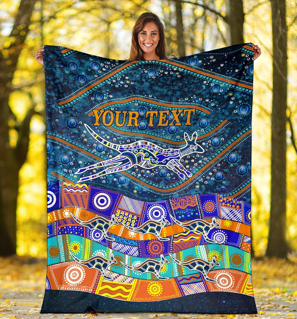 custom-text-premium-blanket-kangaroo-dreaming