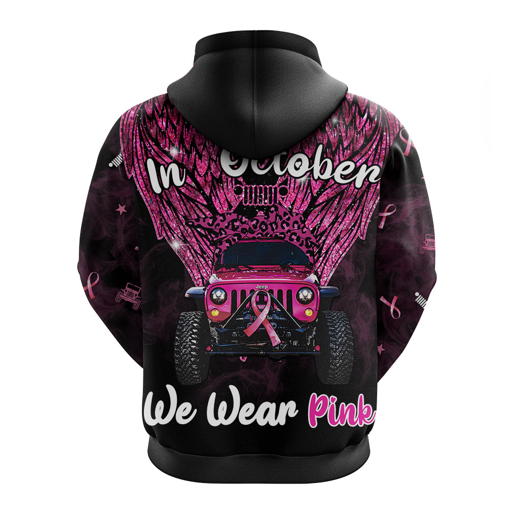 Jeep Heartbeat Breast Cancer Hoodie Save The Headlights LT4