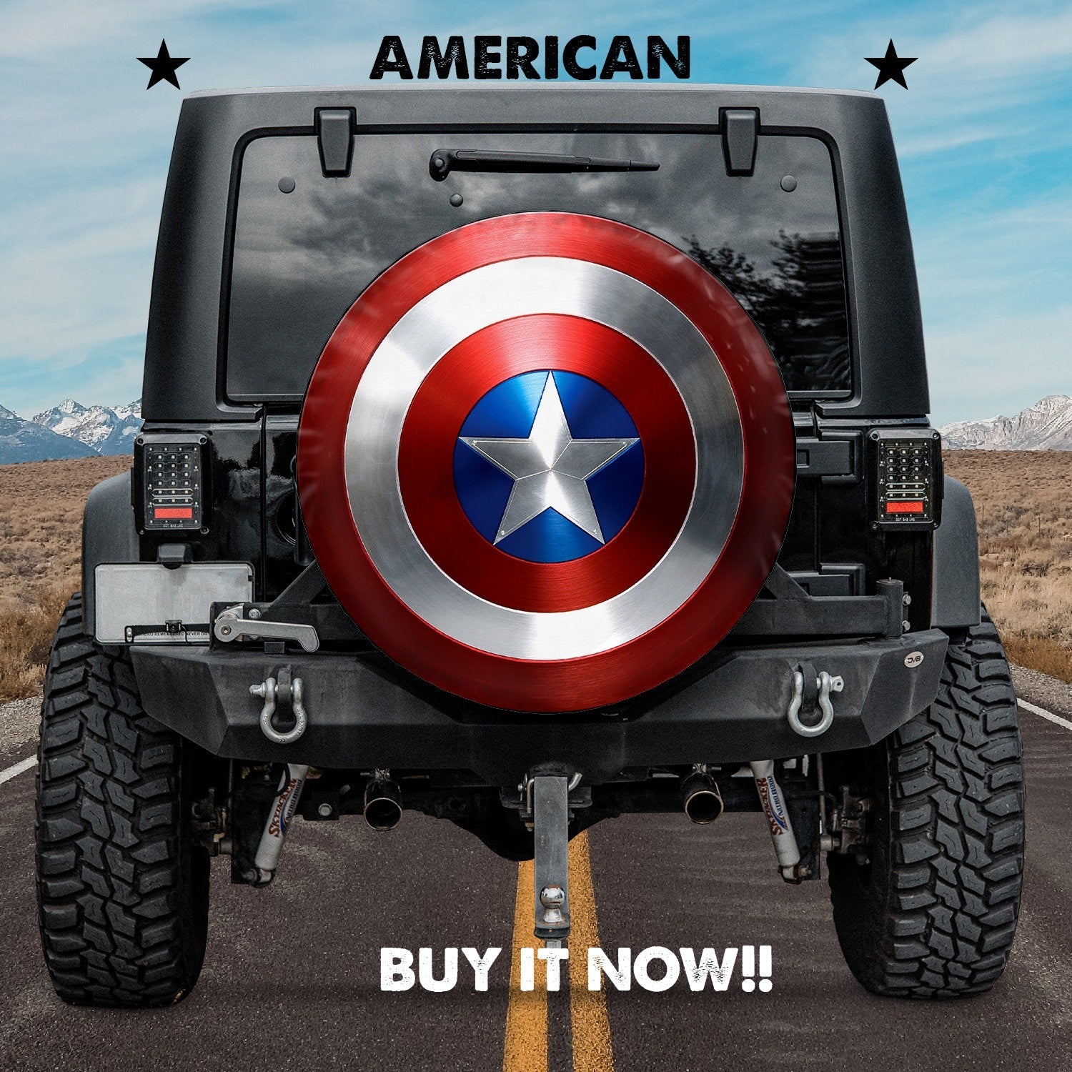 America Shield Jeep Spare Tire Cover