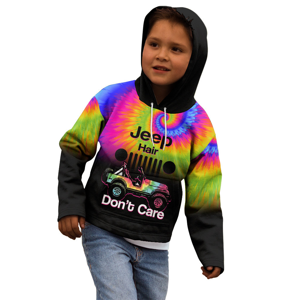 jeep-hair-dont-care-kid-hoodie-tie-dye-black-gradient-version