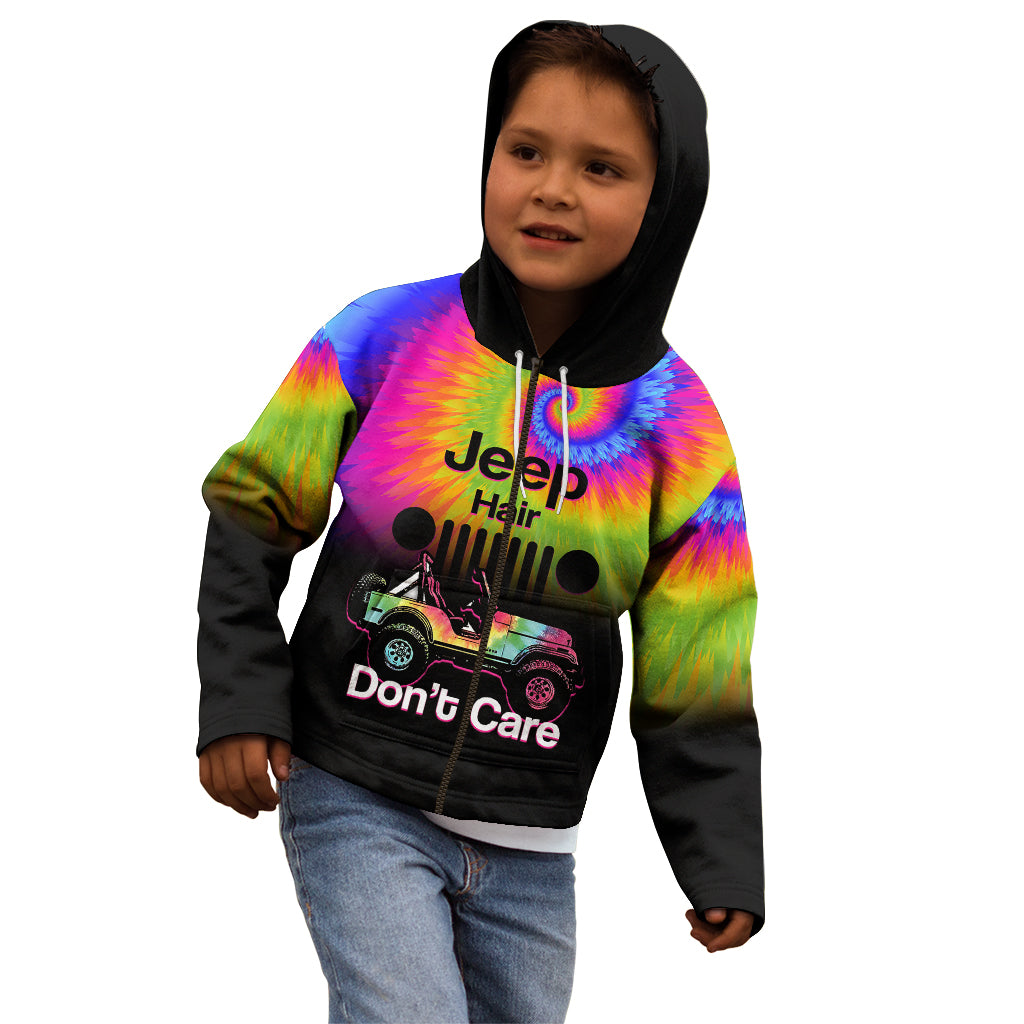 jeep-hair-dont-care-kid-hoodie-tie-dye-black-gradient-version