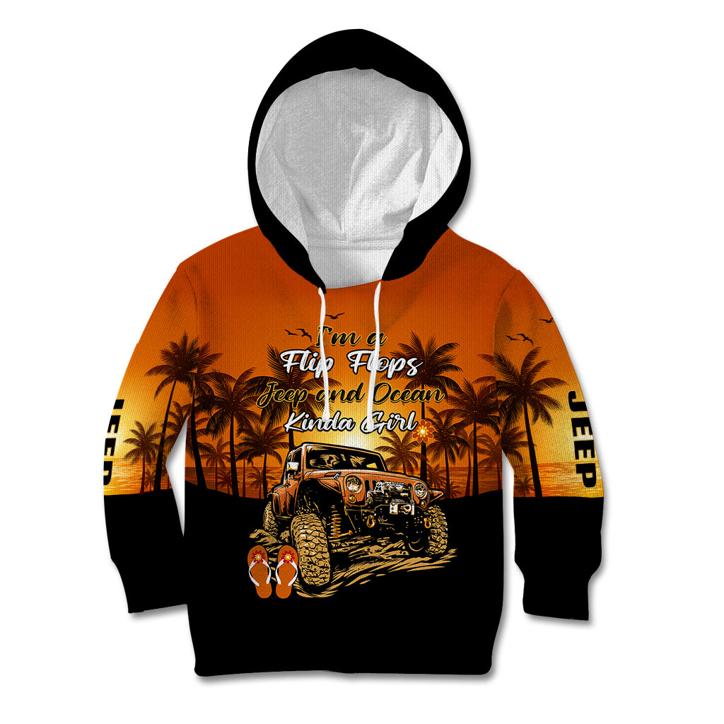 jeep-kid-hoodie-im-a-flip-flops-and-jeep-kinda-girl-orange