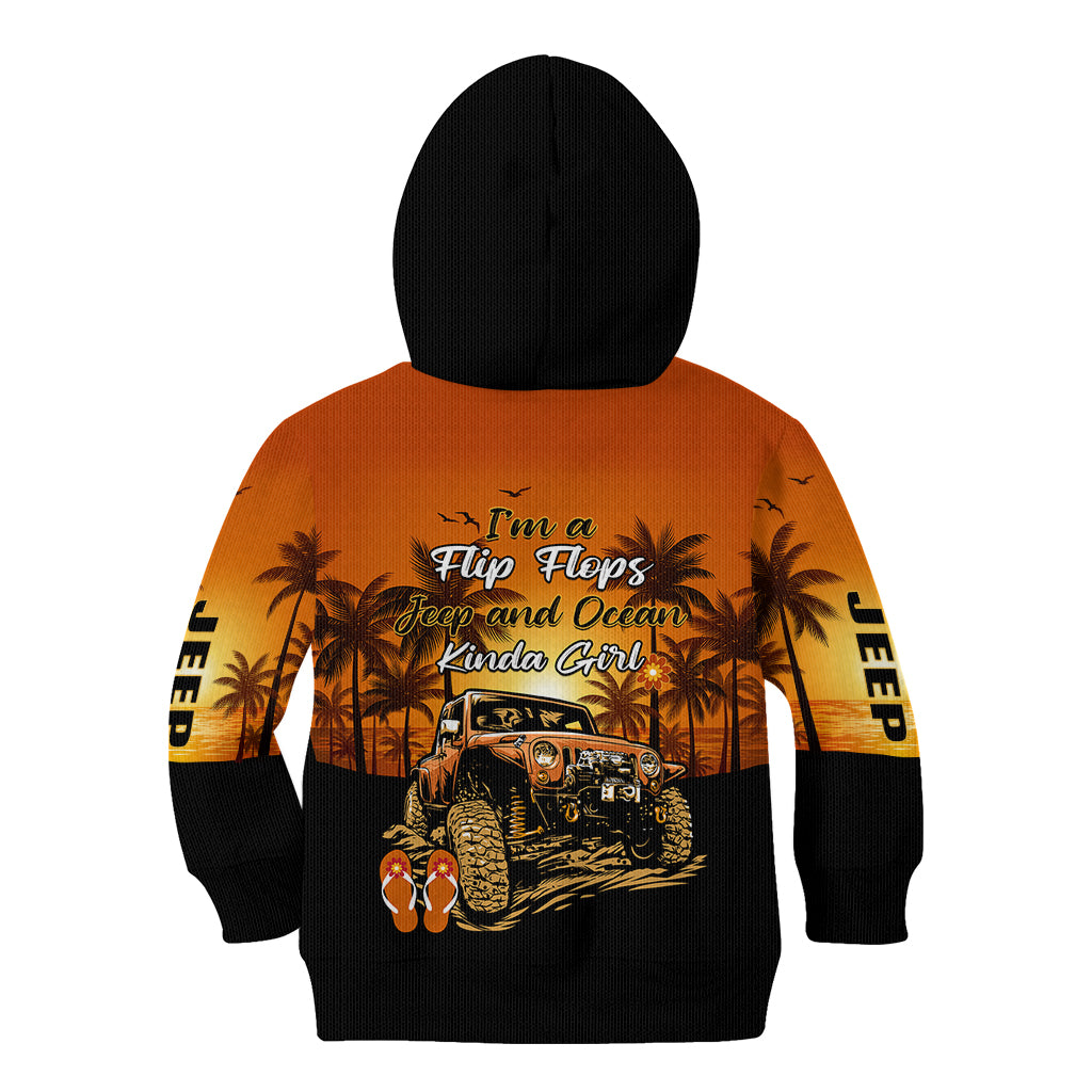 jeep-kid-hoodie-im-a-flip-flops-and-jeep-kinda-girl-orange