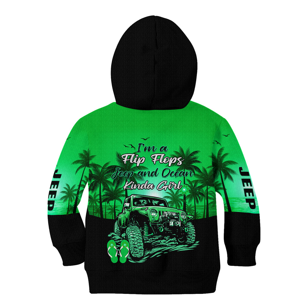 jeep-kid-hoodie-im-a-flip-flops-and-jeep-kinda-girl-green