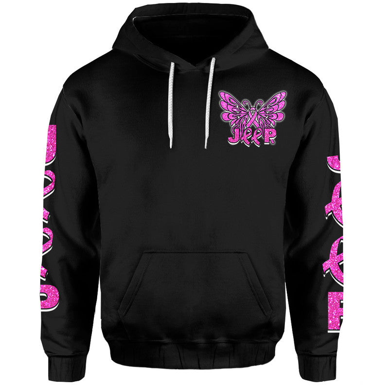 breast-cancer-hoodie-no-one-alone-butterfly-jeep