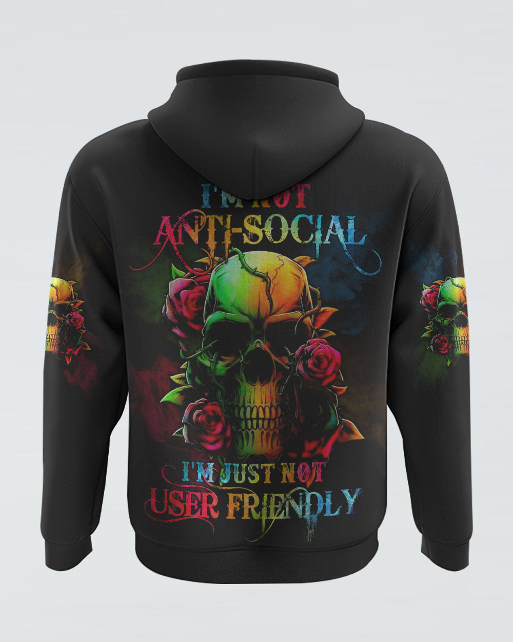 im-not-anti-social-im-just-not-user-friendly-rose-womens-skull-hoodie