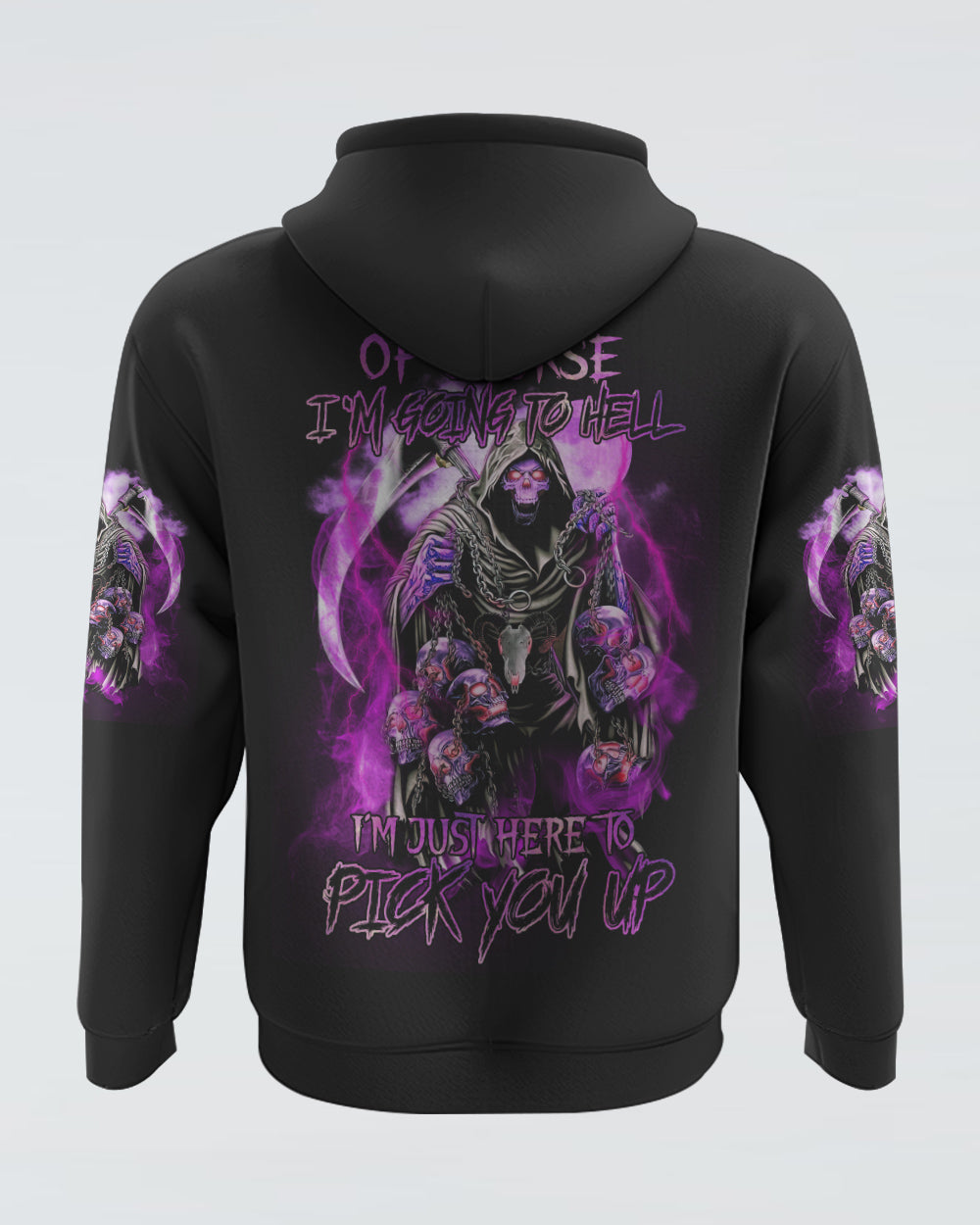 of-course-im-going-to-hell-purple-reaper-womens-skull-hoodie