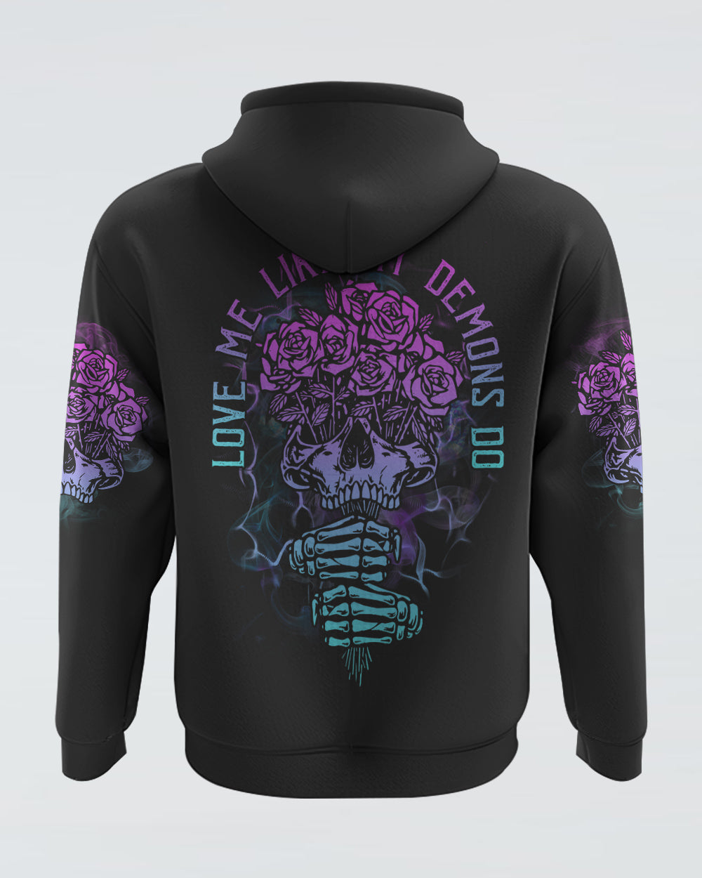 love-me-like-my-demons-do-bunch-of-rose-womens-skull-hoodie