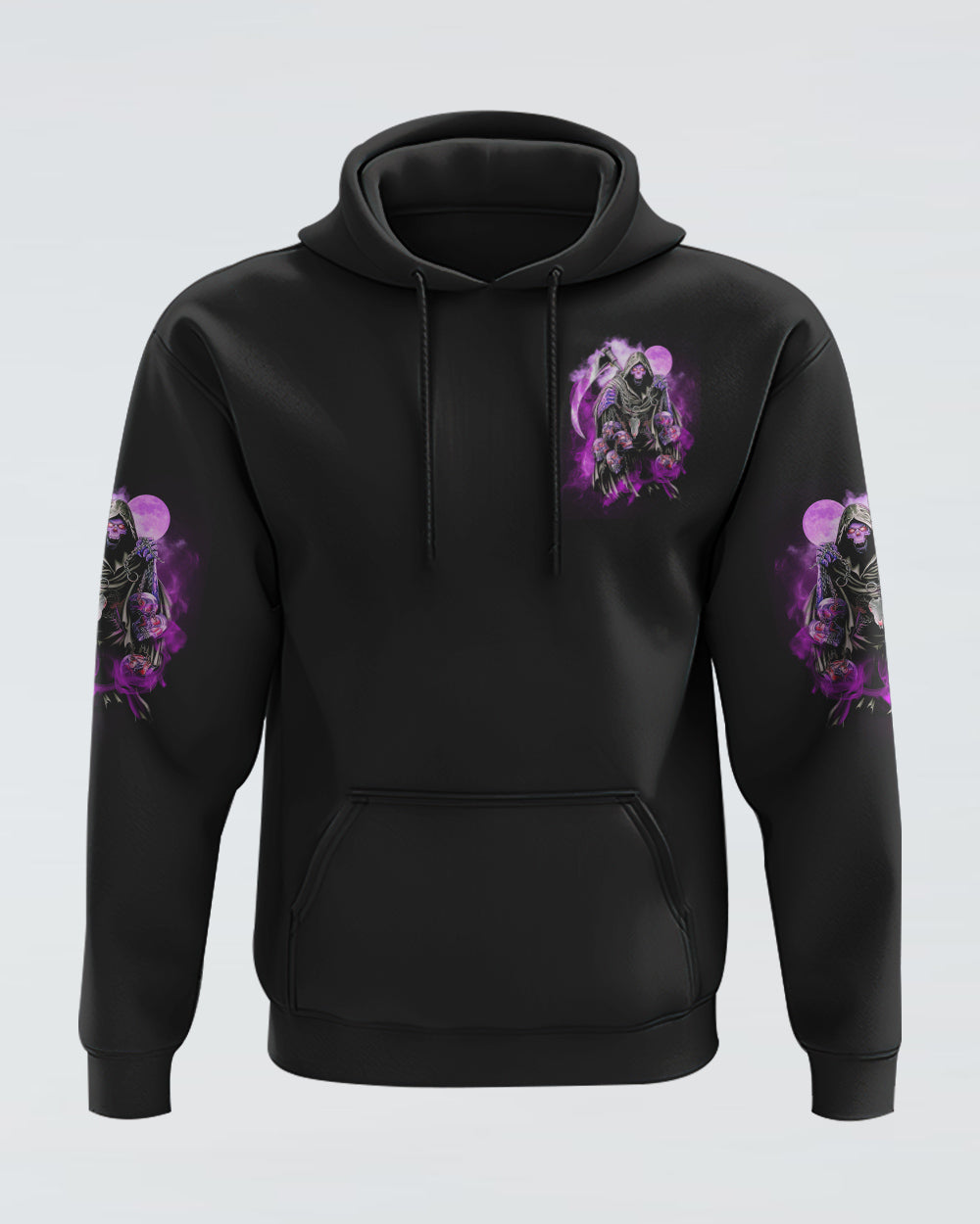 of-course-im-going-to-hell-purple-reaper-womens-skull-hoodie