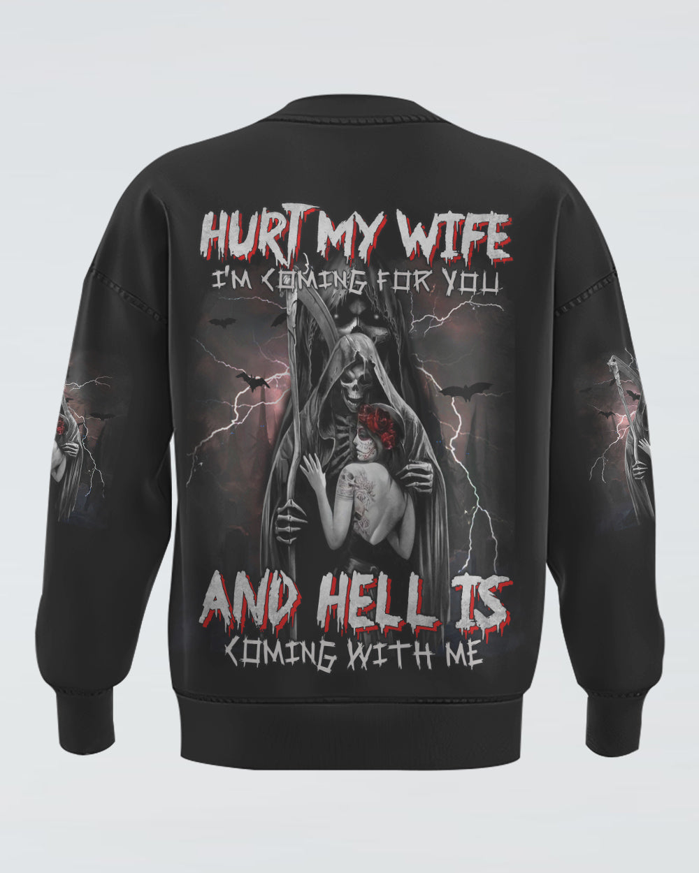 mens-skull-sweatshirt-hurt-my-wife-im-coming-for-you-and-hell-is-coming-with-me