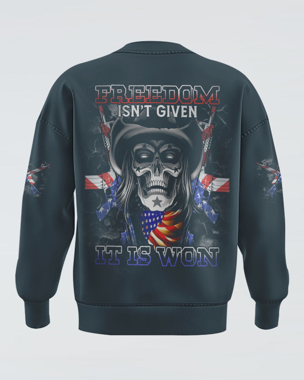 freedom-isnt-given-skull-mens-patriotic-sweatshirt