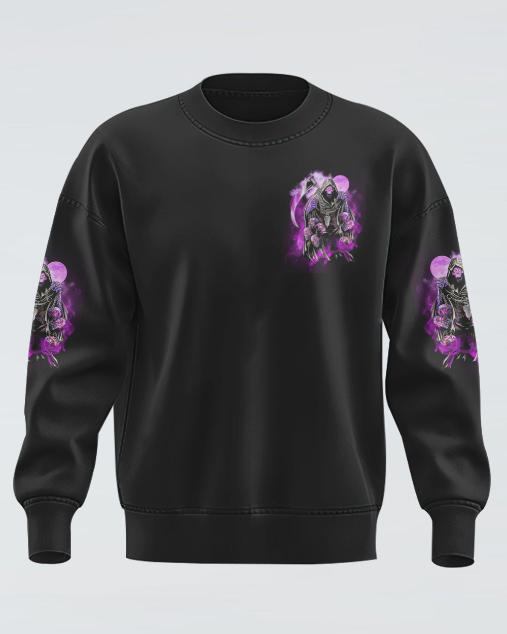 of-course-im-going-to-hell-purple-reaper-womens-skull-sweatshirt