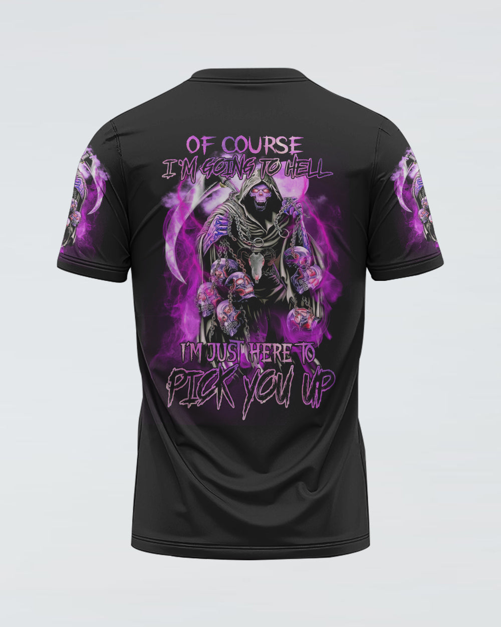 of-course-im-going-to-hell-purple-reaper-womens-skull-t-shirt