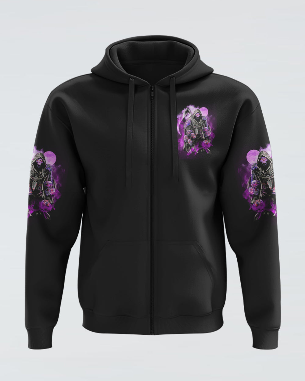 of-course-im-going-to-hell-purple-reaper-womens-skull-hoodie