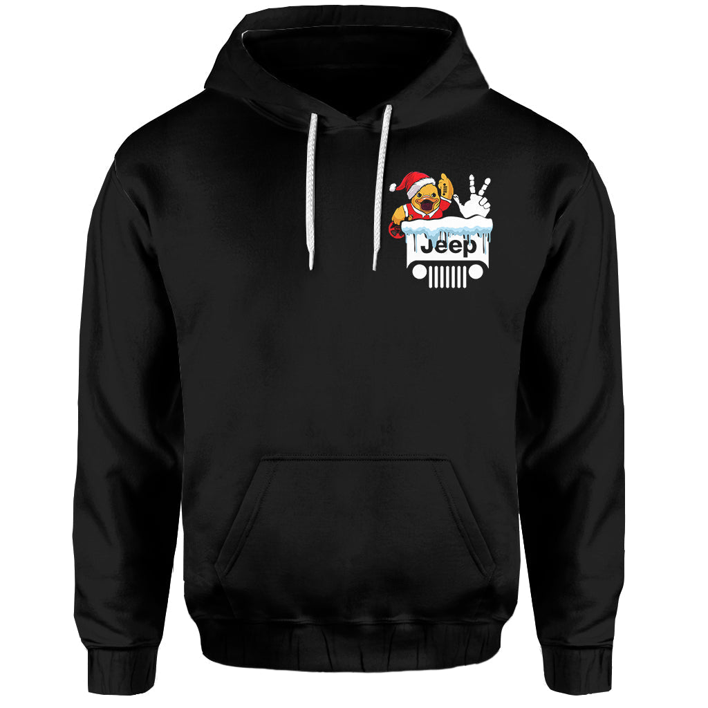 Jeep Hoodie - Duck Duck Jeep Chistmas