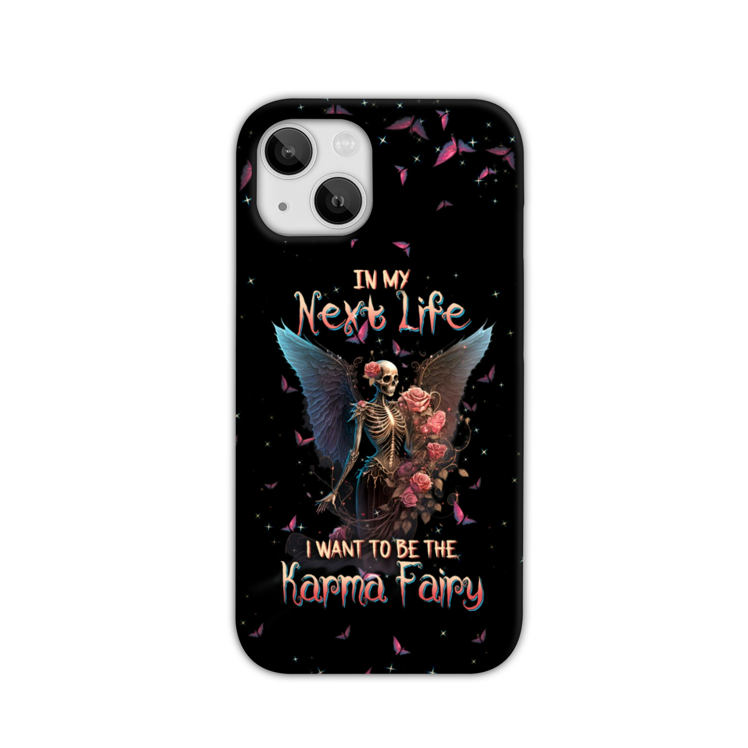 Karma Fairy Skull Skeleton Rose Phone Case