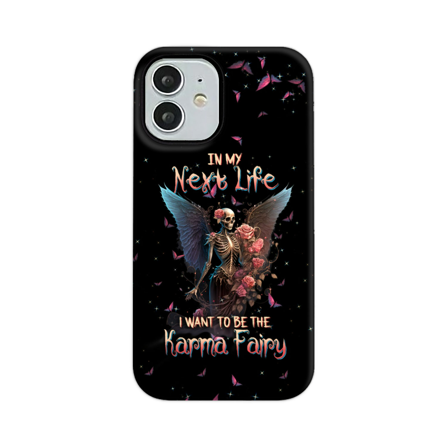 Karma Fairy Skull Skeleton Rose Phone Case