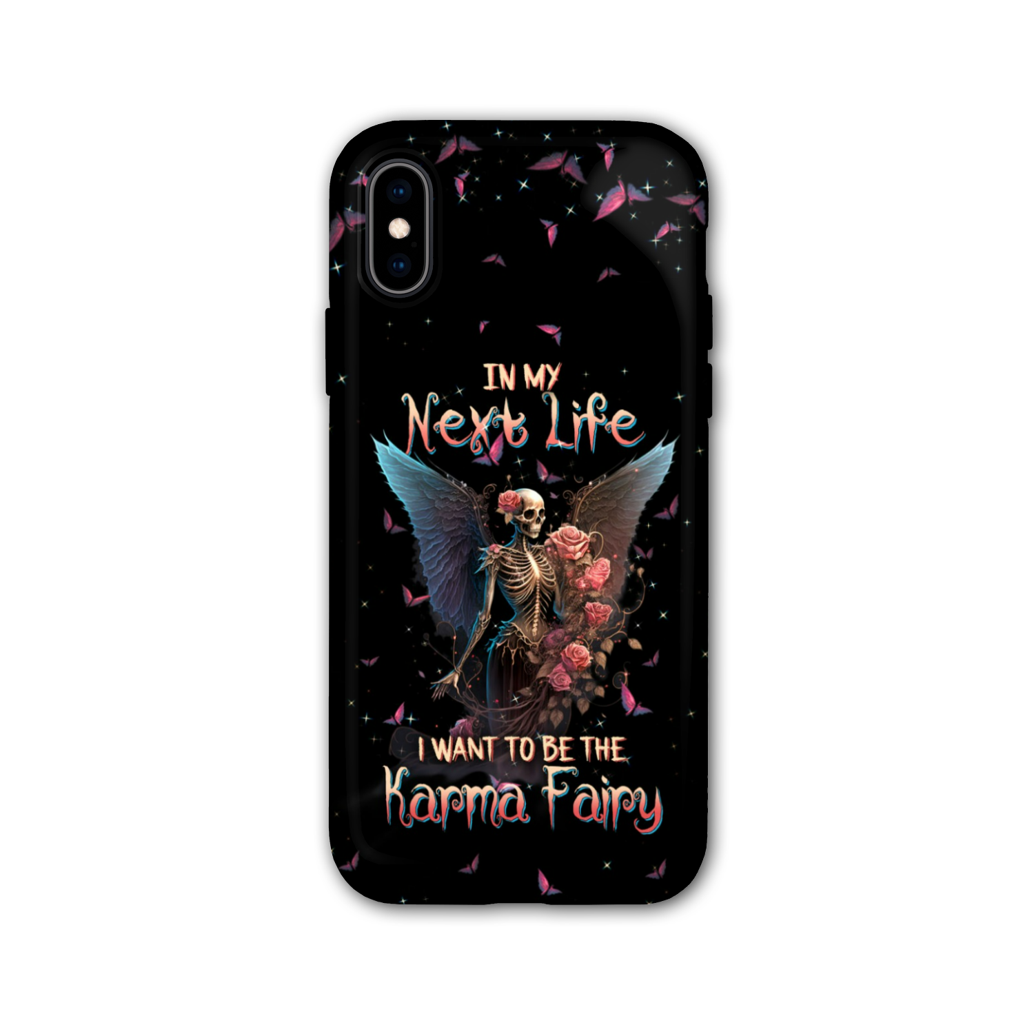 Karma Fairy Skull Skeleton Rose Phone Case