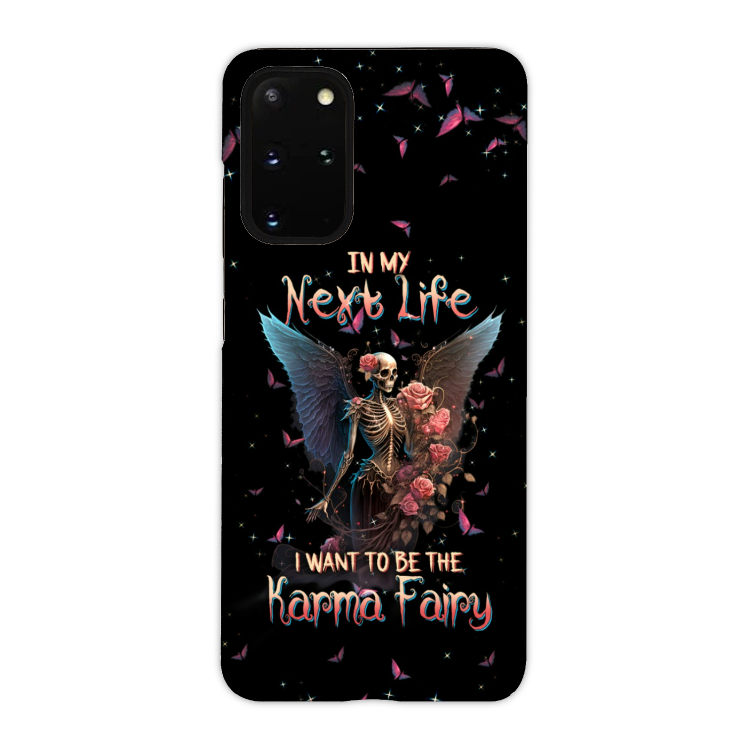 Karma Fairy Skull Skeleton Rose Phone Case