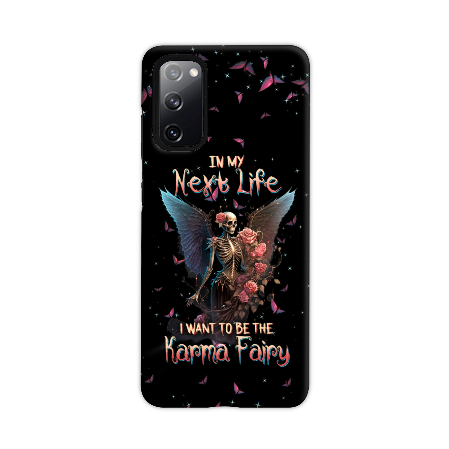 Karma Fairy Skull Skeleton Rose Phone Case