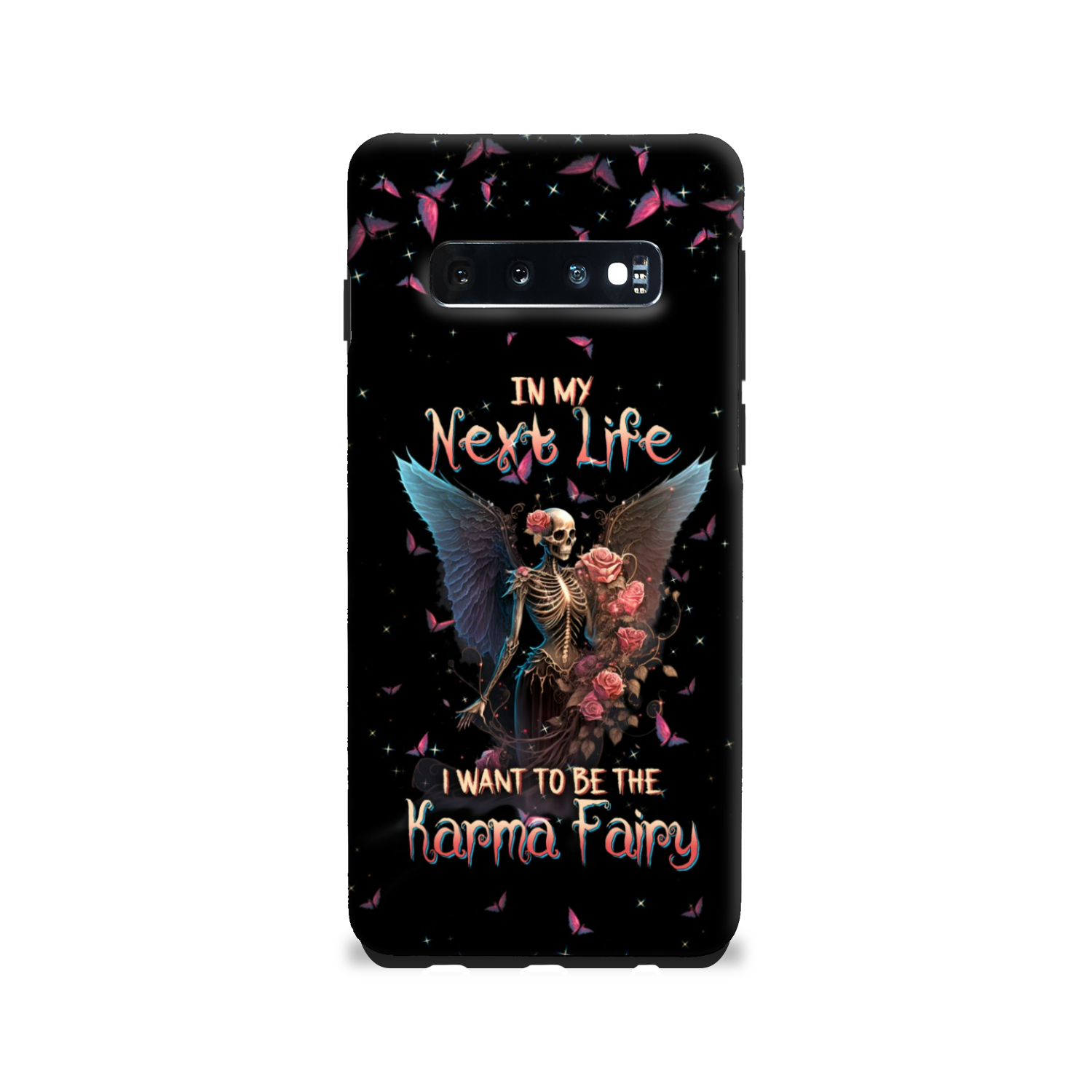 Karma Fairy Skull Skeleton Rose Phone Case