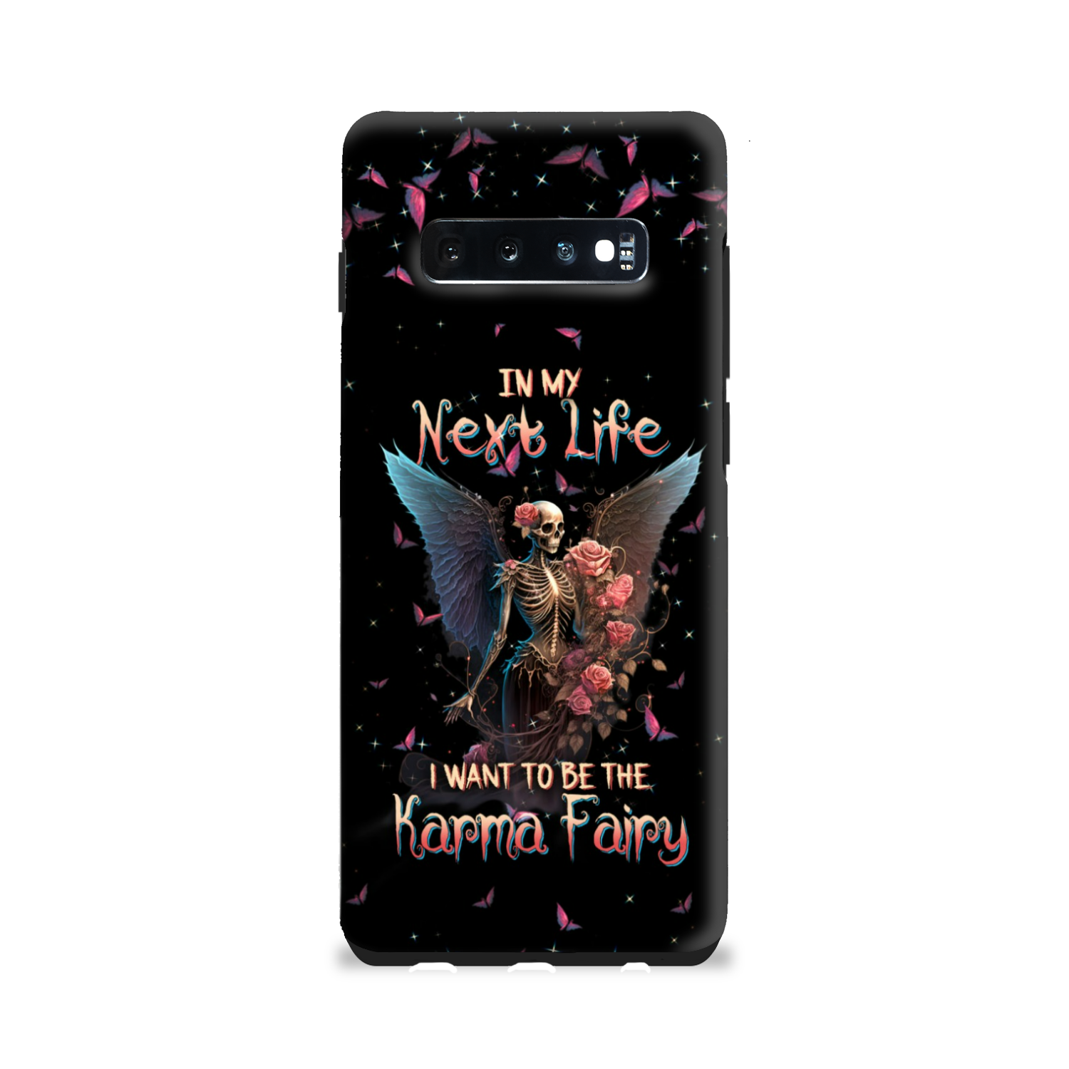 Karma Fairy Skull Skeleton Rose Phone Case