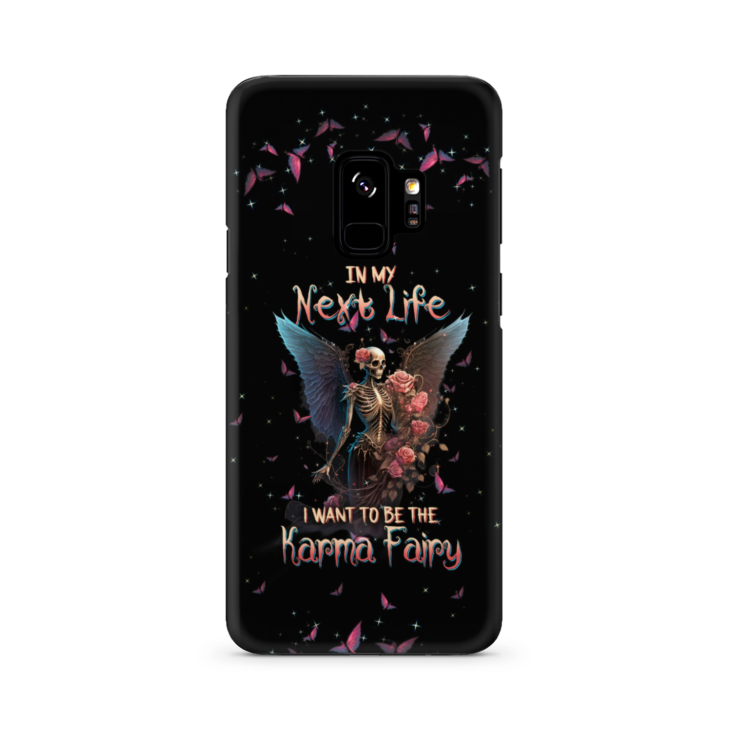 Karma Fairy Skull Skeleton Rose Phone Case