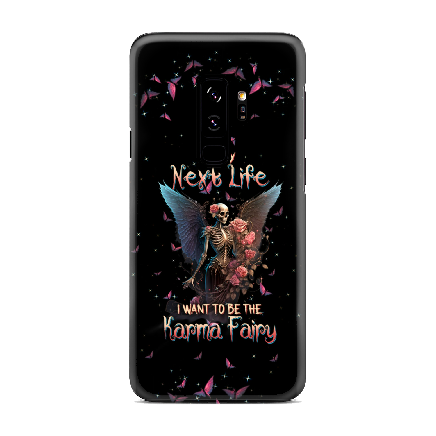 Karma Fairy Skull Skeleton Rose Phone Case