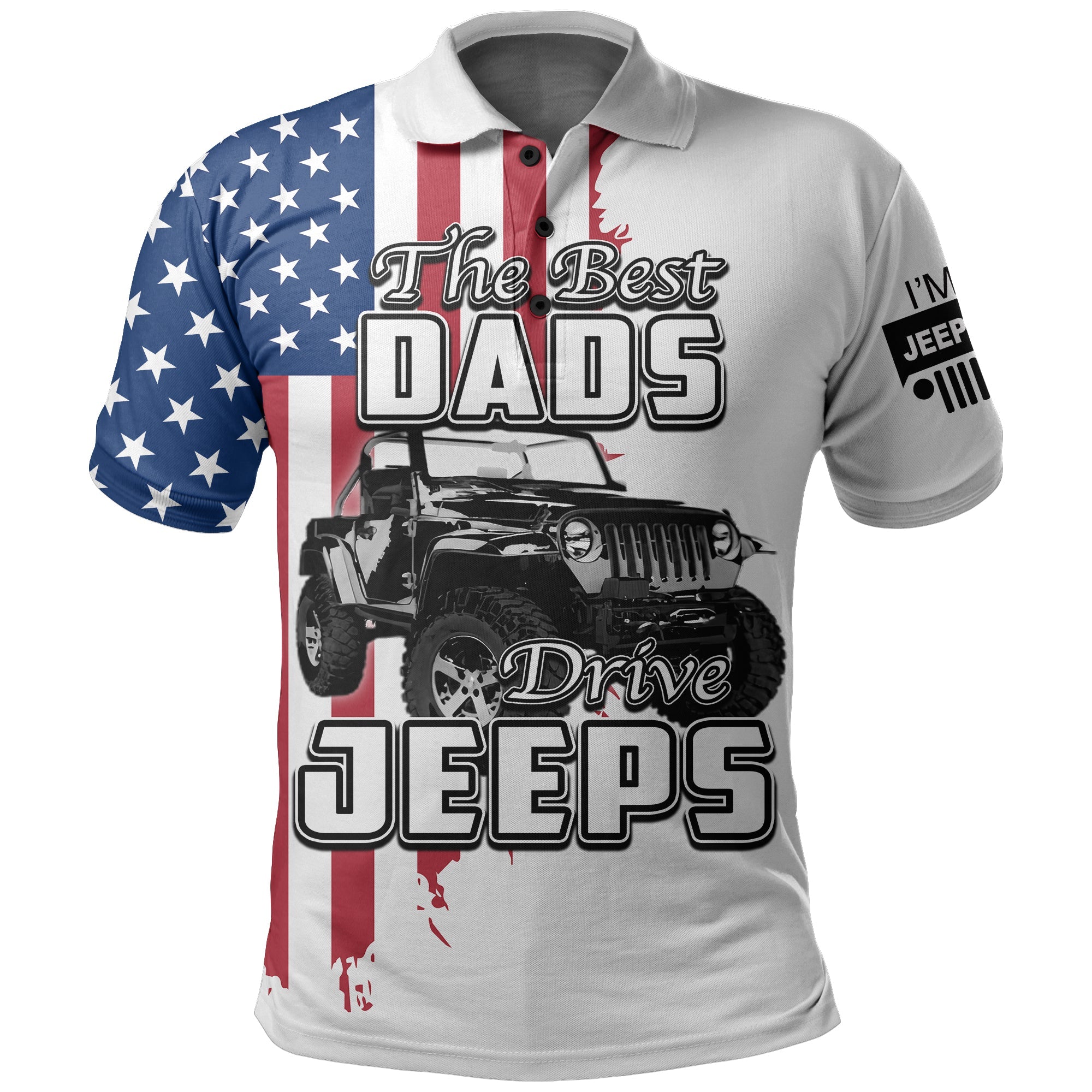 custom-personalised-father-day-polo-shirt-jeep-dad-no1-white-style